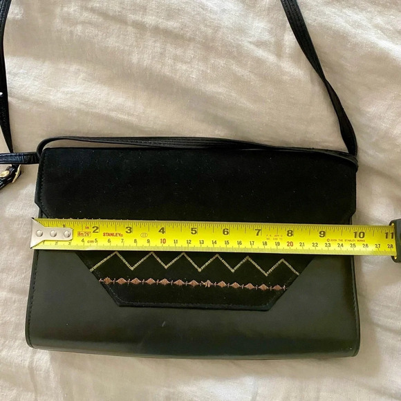VINTAGE Sant’ Andrea Black Envelope Clutch Purse *boutique* - Picture 12 of 12